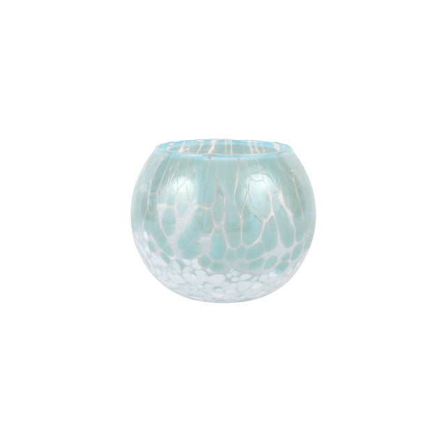 Nuvola Light Blue/White Round Bud Vase