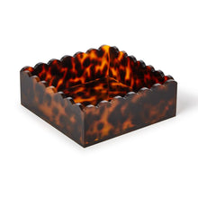 Load image into Gallery viewer, Scalloped Tortoise Cocktail Napkin Holder
