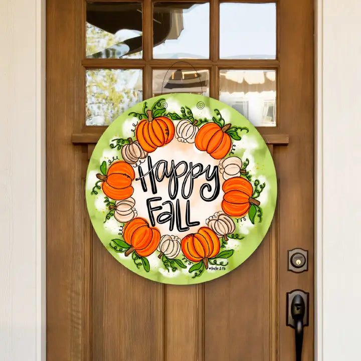 Pumpkins All Around Door Hanger