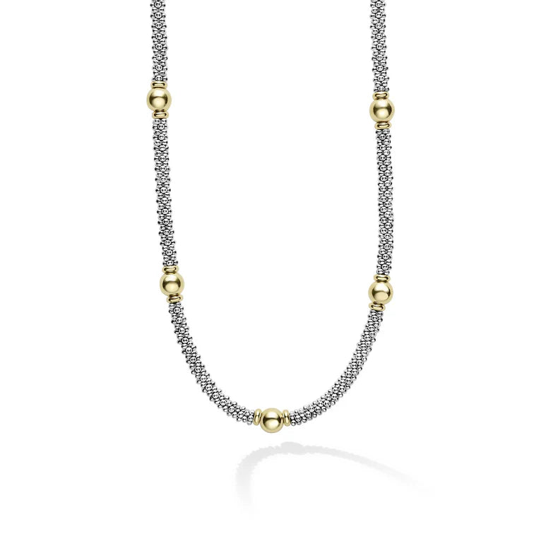 18K Gold Station Necklace