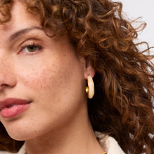 Load image into Gallery viewer, Ivory Carnaby Hoop Earrings
