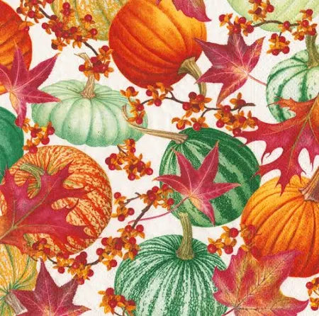Gourds & Leaves Cocktail Napkin
