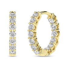 Load image into Gallery viewer, 14K YG IN-N-OUT Huggies Hoop Earrings 1ctw
