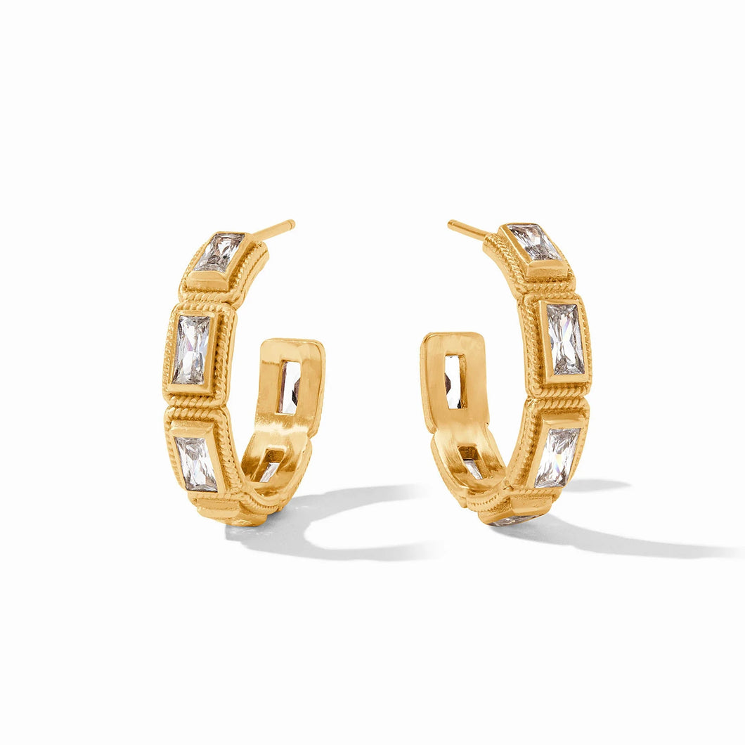 CZ Baguette Hoop