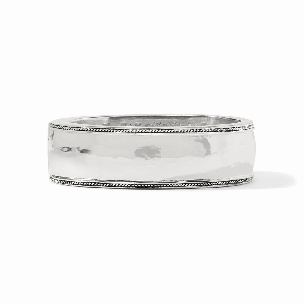 Silver Cannes Statement Hinge Bangle