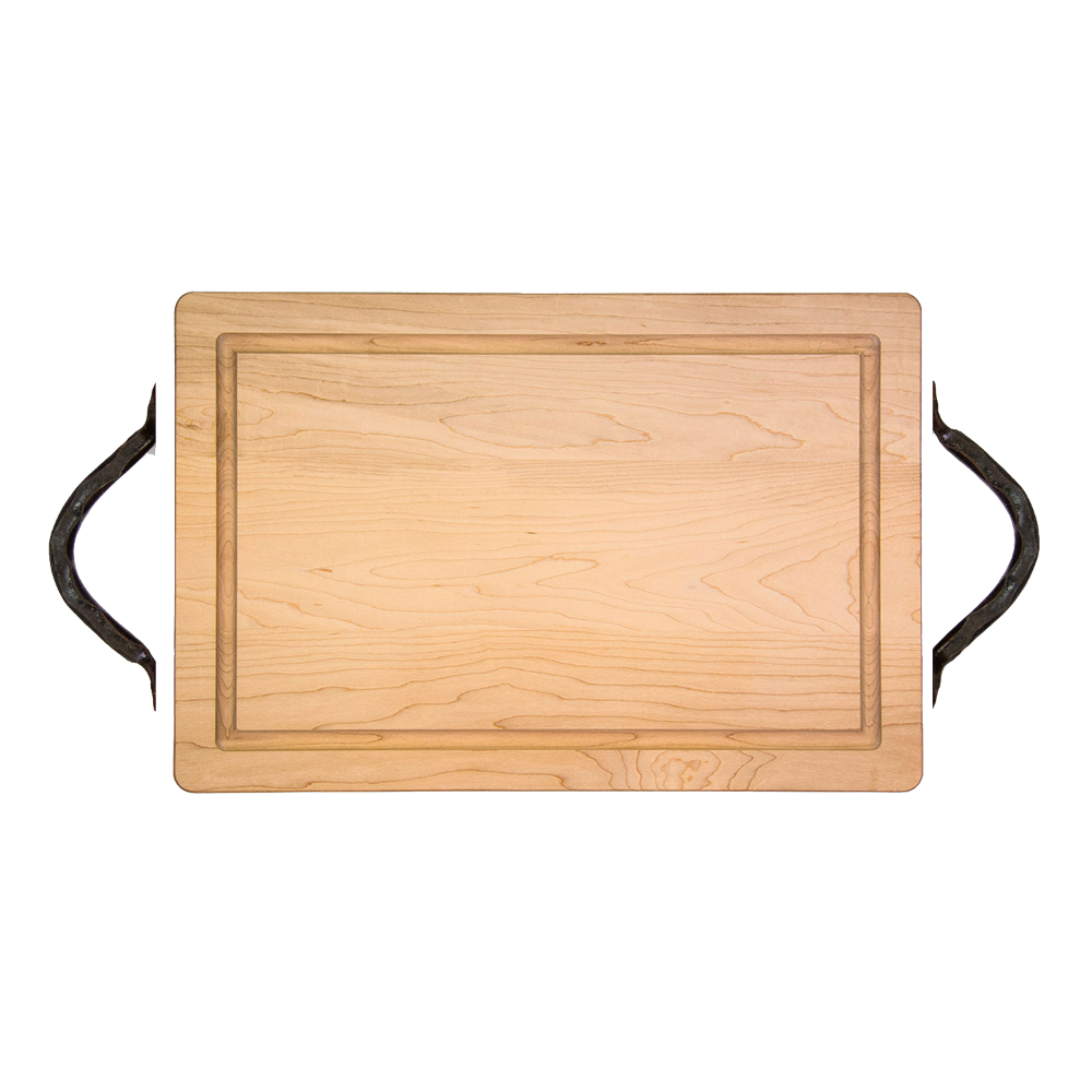 18x12 Maple Rectangle W/ Twisted Rustic Handles