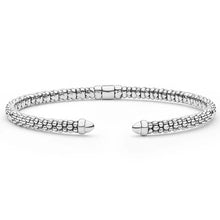 Load image into Gallery viewer, LAGOS Two-Tone Small Diamond Station Mini Versa Torque Bracelet | 3mm
