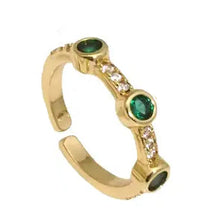 Load image into Gallery viewer, Colorful CZ Stud Adjustable Ring
