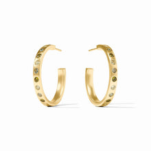 Load image into Gallery viewer, Shades of Jade Rainbow Hoop Earring
