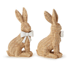 Load image into Gallery viewer, Wicker Bunnies with Bows
