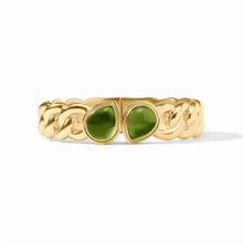 Load image into Gallery viewer, Dolce Iridescent Palmetto Hinge Bangle
