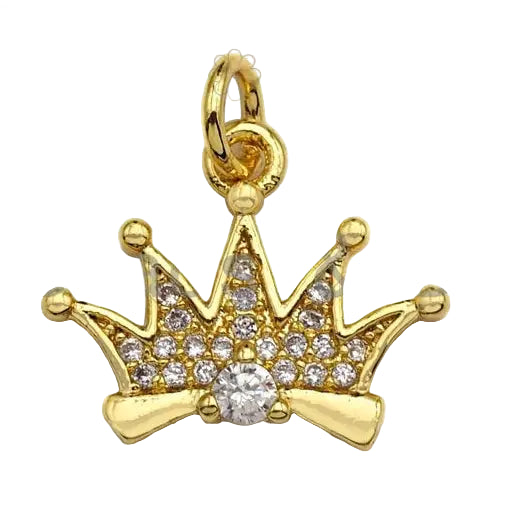 Micro CZ Pave Crown Pendant