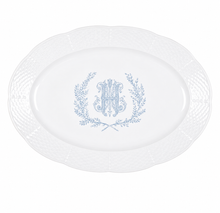 Load image into Gallery viewer, Weave Oval Platter W/Monogram
