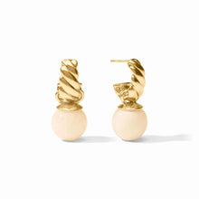 Load image into Gallery viewer, Ravello Ivory Hoop &amp; Charm Earrings
