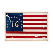 Load image into Gallery viewer, Betsy Rose American Flag Glass Decoupage Tray
