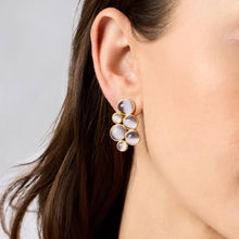 Load image into Gallery viewer, Multi Stone Cat's Eye Cobblestone Statement Earrings
