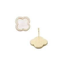 Load image into Gallery viewer, Engraved Clover Stud Earrings
