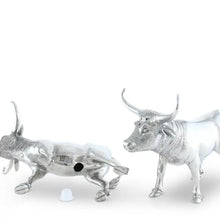 Load image into Gallery viewer, Pewter Steers Salt &amp; Pepper Set

