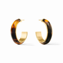 Load image into Gallery viewer, Tortoiseshell Carnaby Hoop Earrings
