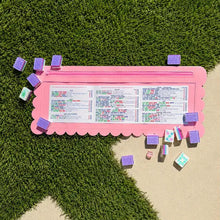 Load image into Gallery viewer, Pink Scalloped Mahjong Card Holder
