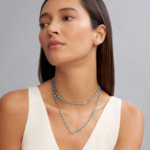 Load image into Gallery viewer, SS Turq Long Beaded Necklace
