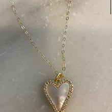 Load image into Gallery viewer, Mother of Pearl Heart Necklace
