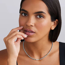 Load image into Gallery viewer, Black Caviar Two-Tone Black Ceramic Caviar Diamond Necklace

