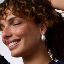 Load image into Gallery viewer, Silver Wave Clip Earrings
