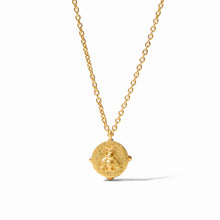 Load image into Gallery viewer, Honeybee Iridescent Montana Blue Solitaire Necklace
