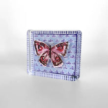 Load image into Gallery viewer, Purple Butterfly on Fleur De Lis Block
