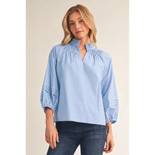 Load image into Gallery viewer, Blue Solid Woven Top
