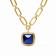 Load image into Gallery viewer, Sahara Iridescent Sapphire Blue Statement Necklace
