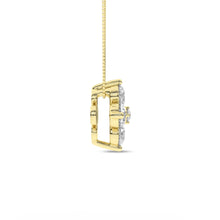 Load image into Gallery viewer, 14K YG Flower Petals Stud Pendant Necklace
