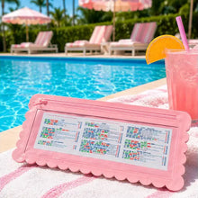 Load image into Gallery viewer, Pink Scalloped Mahjong Card Holder
