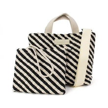 Load image into Gallery viewer, Hampton Black &amp; White Mini Tote
