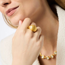 Load image into Gallery viewer, Gold Cobblestone Bombe Ring
