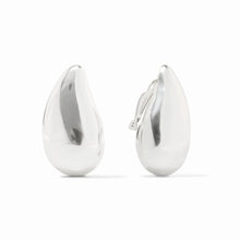 Load image into Gallery viewer, Silver Wave Clip Earrings
