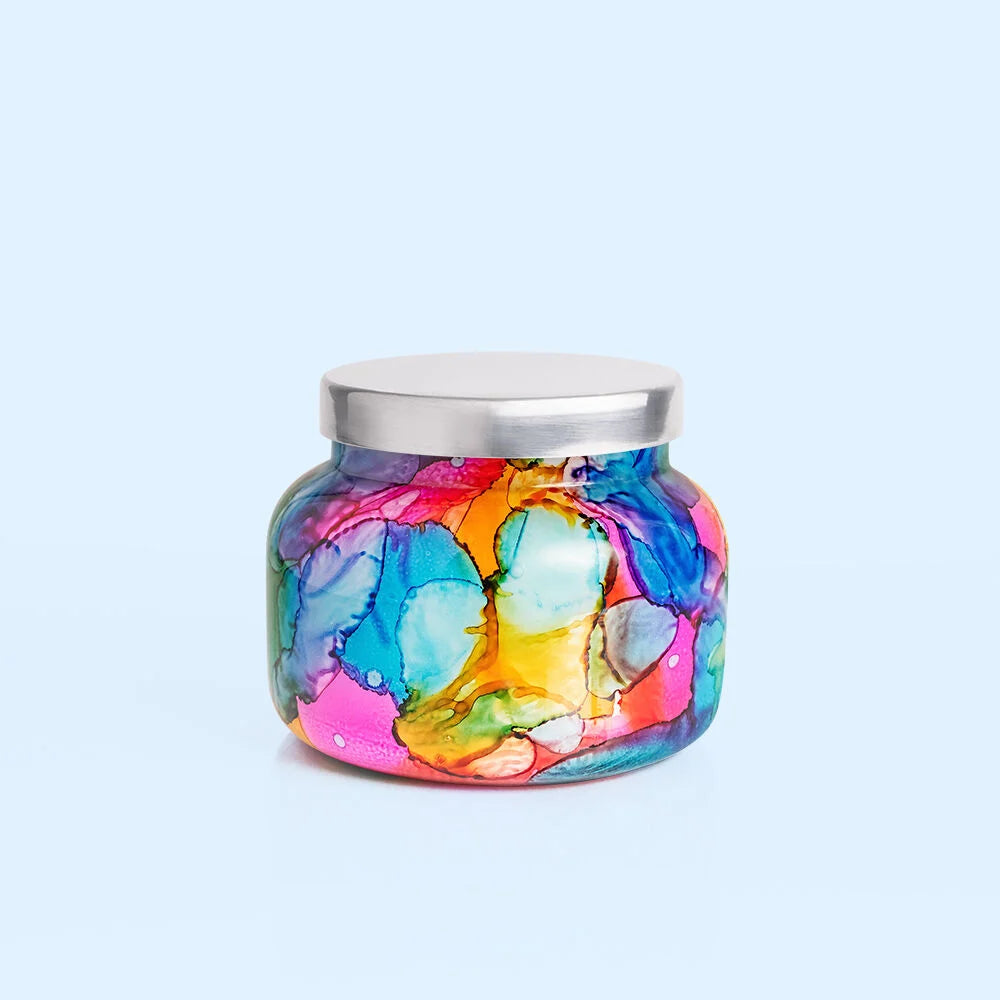 Volcano Rainbow Watercolor Signature Jar Candle, 19 oz