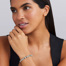 Load image into Gallery viewer, Two-Tone Black Ceramic Station Diamond Bracelet | 6mm
