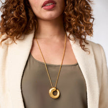 Load image into Gallery viewer, Gold Solara Spiral Pendant Necklace
