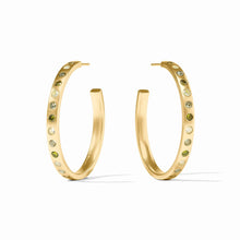 Load image into Gallery viewer, Shades of Jade Rainbow Hoop Earring
