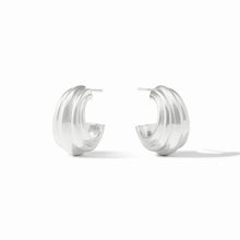 Load image into Gallery viewer, Portofino Silver Statement Hoop Earring
