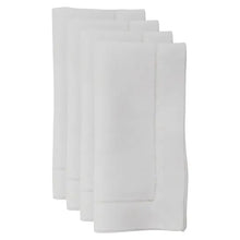 Load image into Gallery viewer, Classic White Linen Hemstitch Napkin 20&quot;
