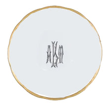 Load image into Gallery viewer, Weave Gold Rim Salad With Monogram
