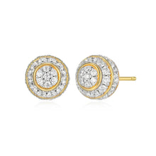 Load image into Gallery viewer, 8mm Halo Stud Earrings
