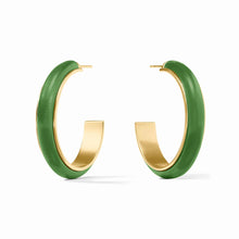 Load image into Gallery viewer, Palmetto Green Carnaby Hoop Earrings
