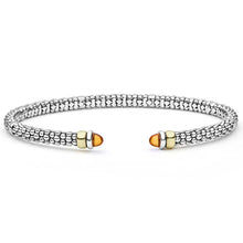 Load image into Gallery viewer, LAGOS Two-Tone Citrine Mini Versa Torque Bracelet | 3mm
