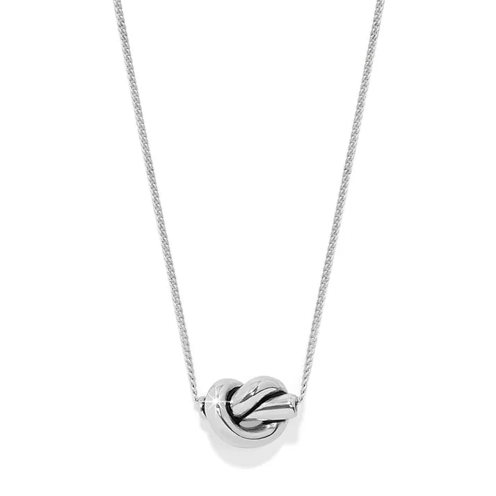 Interlok Single Knot Mini Necklace Silver