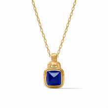 Load image into Gallery viewer, Sahara Iridescent Sapphire Blue Solitaire Necklace
