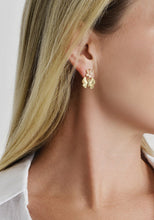 Load image into Gallery viewer, Butterfly With Enamel Flower Earrings
